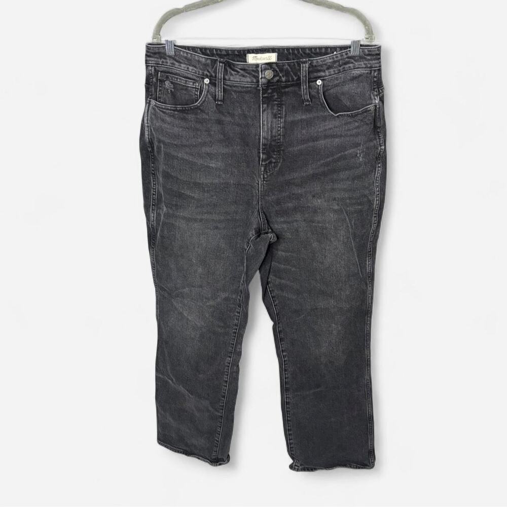 Madewell Curvy Bootcut Jeans Size 33 Washed Black High Rise Denim